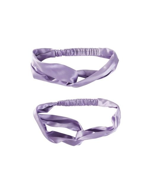 Soft Strokes Silk Purple Pure Mulberry Silk Turban Style Headband