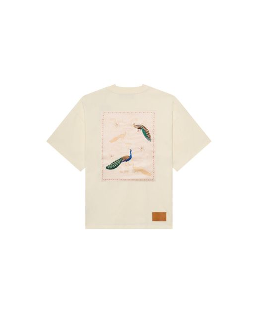 PLACE OF ELMS Natural Peacock Lovers T-Shirt for men