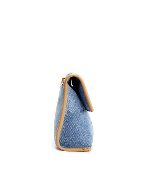Orange Cube Blue Square Stitch Messenger Bag