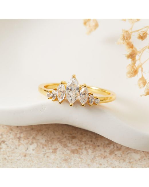 Esterah Metallic Marquise Cz Ring