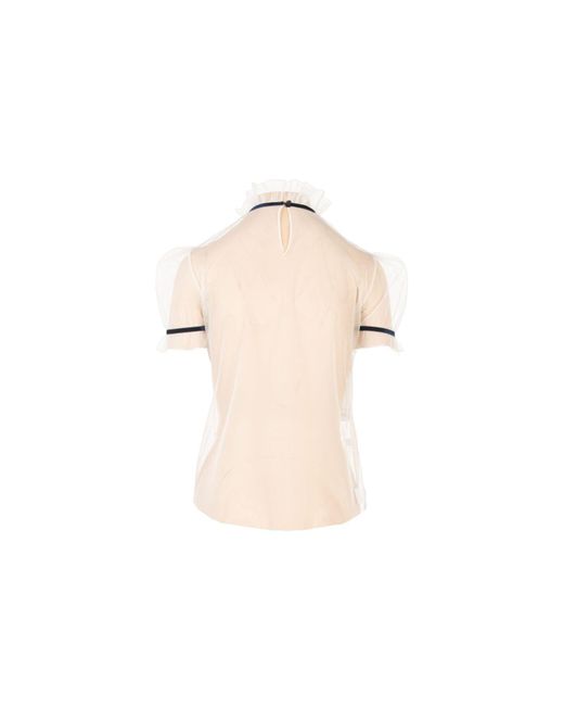 Mammu Couture Black Tulle Blouse Celine