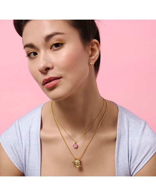 Cloud Haven Metallic Paw Print Choker Necklace