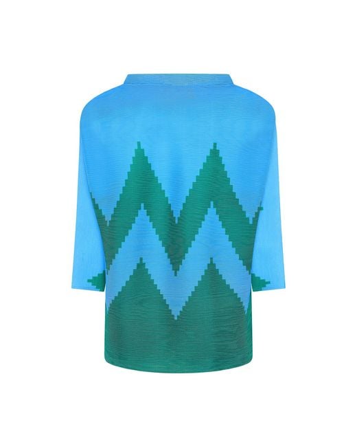 Beatrice von Tresckow Blue Zig Zag Jumper