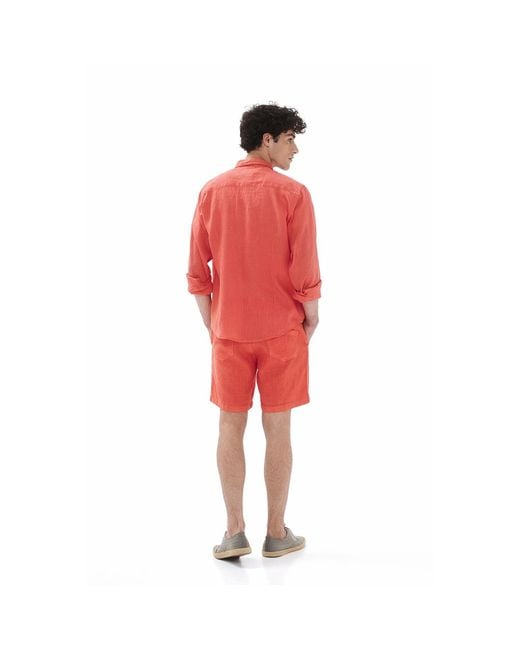 Haris Cotton White Long Sleeved Front Pocket Linen Shirt for men