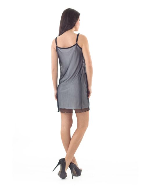 Conquista Gray Two Tone Layered Mini Dress