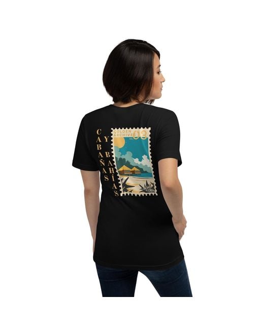 Anchor and Crew Black Golden Archives Postmark Organic Cotton T-Shirt