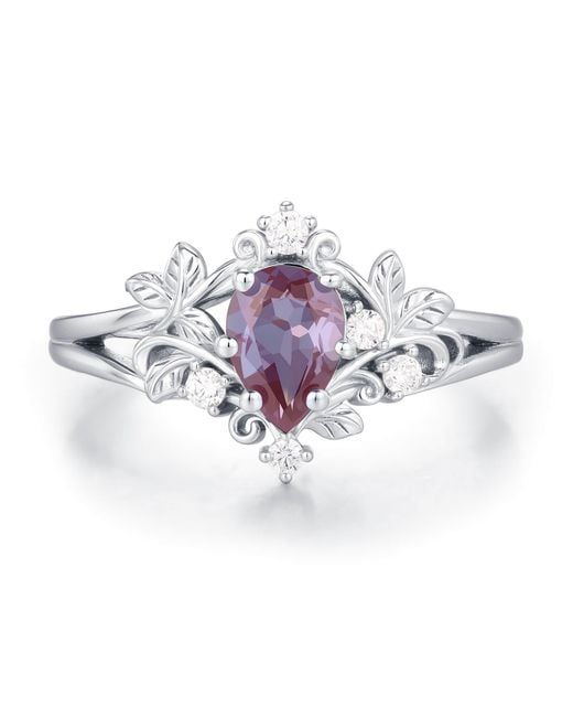 Azura Jewelry New York Metallic Elowen Dew Alexandrite Ring