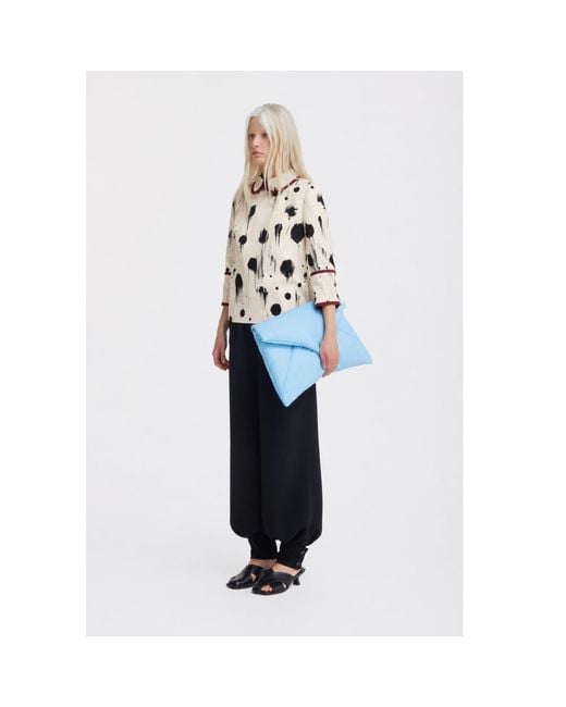 Julia Allert Natural Neutrals Ivory Polka Dot Blouse With Cuffs – Capsule Edition