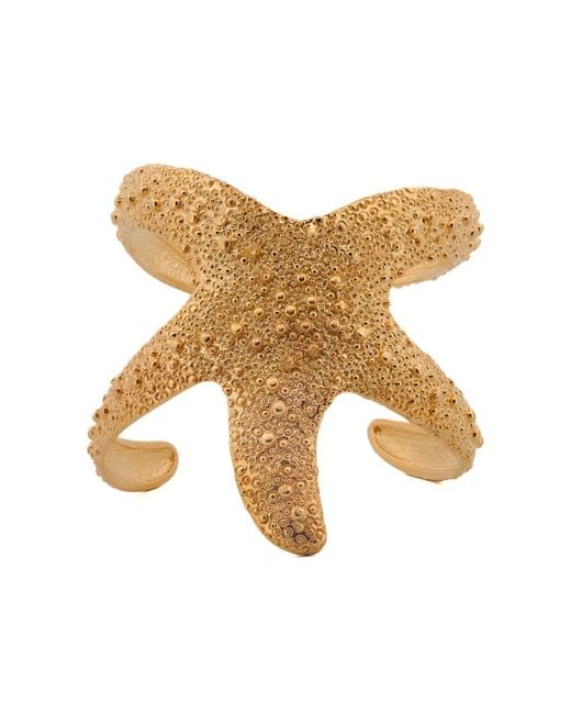 Ebru Jewelry Metallic Majestic Starfish Chunky Cuff Bracelet