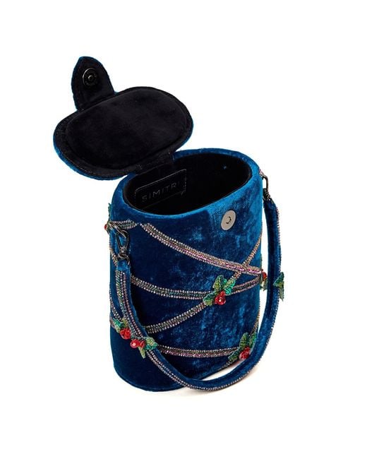 Simitri Blue Knotty Or Nice Bucket Bag