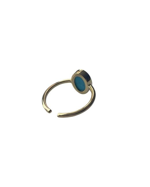 Fi Collection Blue Plated Ring