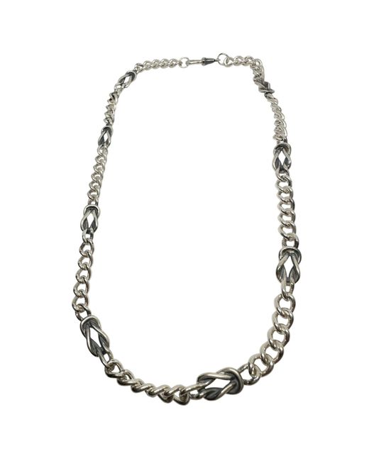 Tg-Jewellery by Tamara Gervasio Metallic Nautical Knot Curb Chain One Of A Kind Sterling for men