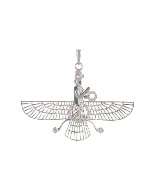 Kaizarin Metallic Wings Of An Angel Silver & Diamonds For for men