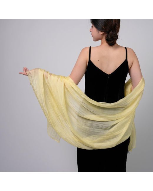 Silk and Bears Natural Golden Sunlight Handwoven Silk Scarf – Mulberry Silk