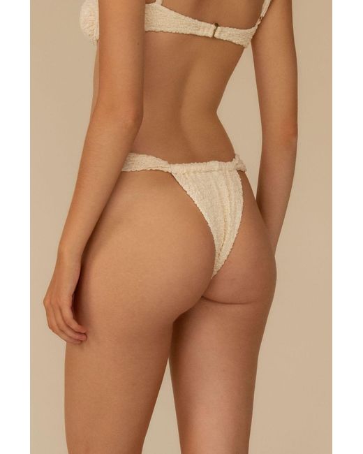 Montce White Neutrals Amalia Texture Sandra Bikini Bottom