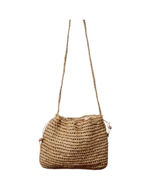 Springmoonatelier Natural Neutrals Handmade Cream Raffia Shoulder And Crossbody Bag – Chic And Elegant