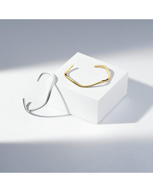 Sif Jakobs Jewellery Metallic Bangle Ellera Waves Pianura
