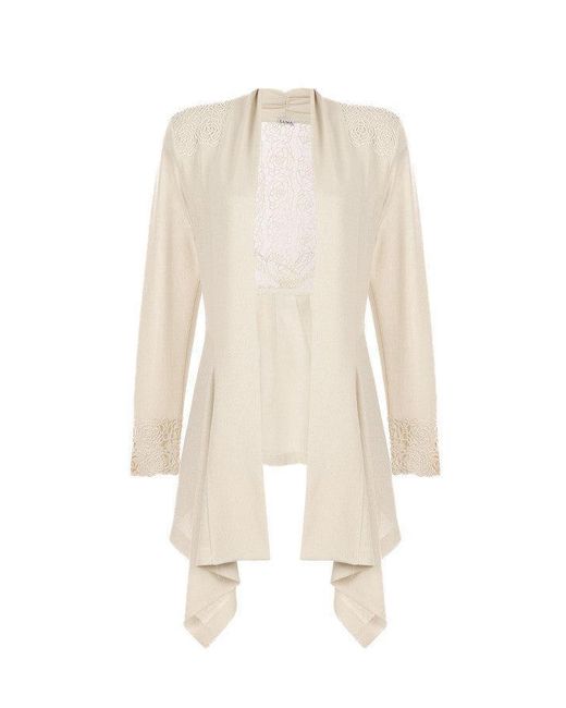 Luna Fashion House Natural Neutrals Ivory Tailored Cardigan, Jody