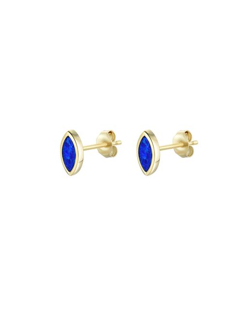 KAMARIA Blue Marquise Opal Stud Earrings