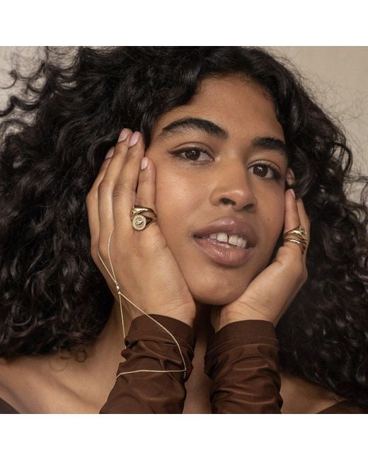 Zepplin the Label Metallic Esme Ring-Evil Eye Signet Ring