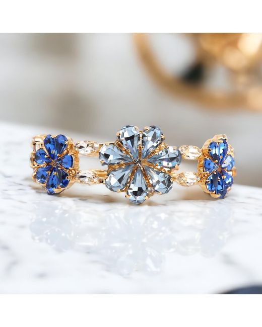 DAMAPREZIOSA Blue Daisy Sapphire Bracelet