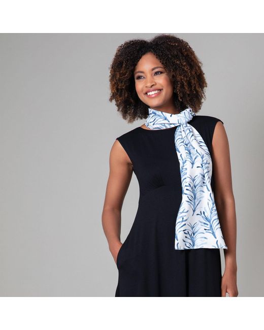 Alie Street London Blue Azra Scarf And Floral Design