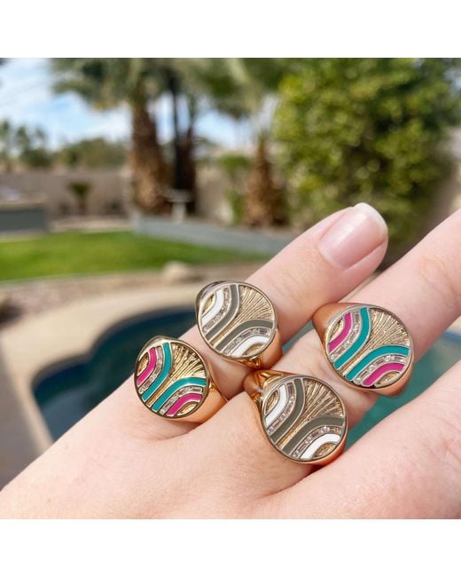 Glamrocks Jewelry Multicolor South Beach Signet