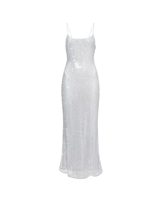 Amy Lynn White Gigi Ice Sequin Maxi Dress