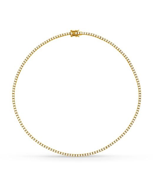 SALLY SKOUFIS Metallic Flirtation Necklace With Made Cz Diamond Stimulant