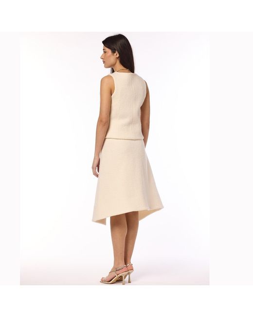 F.j.k by Farah Kadhimi Natural Emily The Ivory High Waisted Flirty Skirt