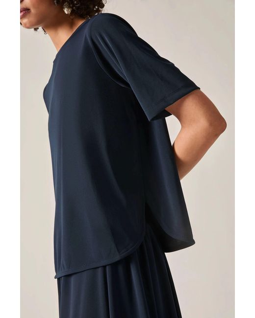 James Lakeland Blue Jersey Relaxed Top