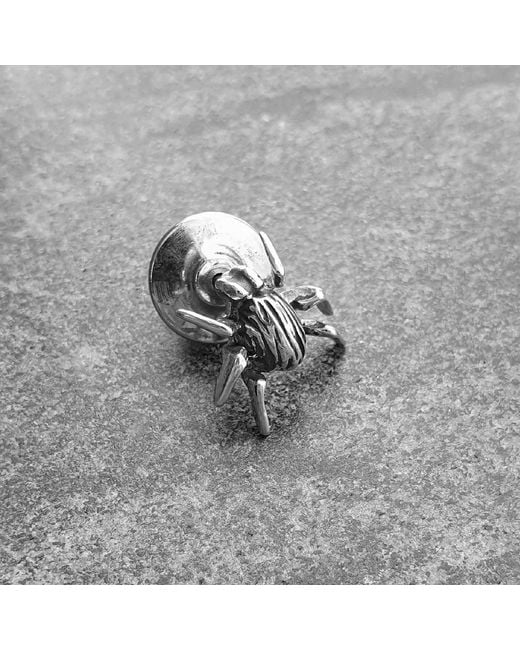 Edge Only Metallic Striped Bug Pin Sterling for men
