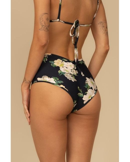 Montce Black Liz Floral Polly Bikini Bottom