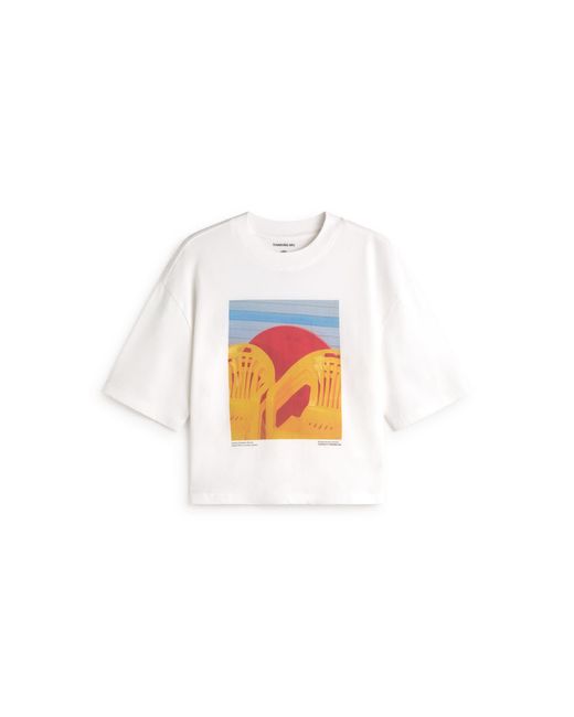 Thinking Mu White Yosigo Lena Oversize T-Shirt