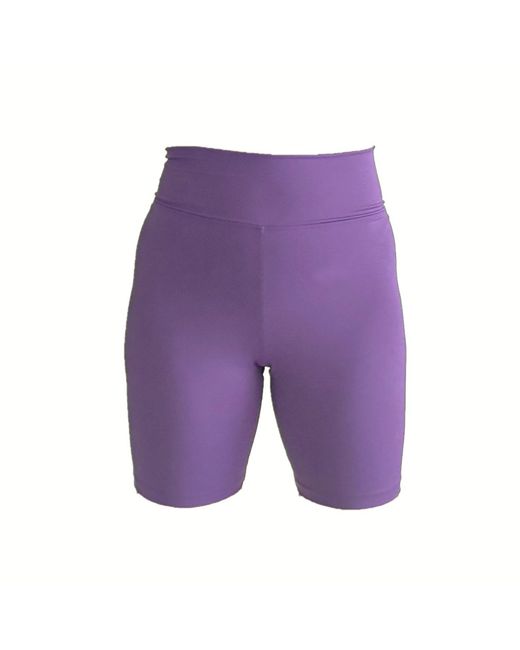 Brasini Swimwear Purple High Waisted Bike Shorts