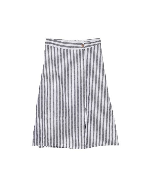 REISTOR Blue Overlap Midi Skirt