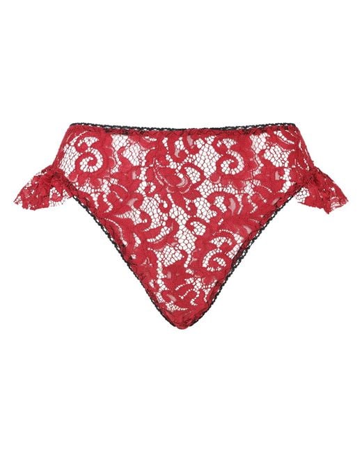 Belle -et-BonBon Red Valentina Dark Cherry Valentines Special Lace Thong