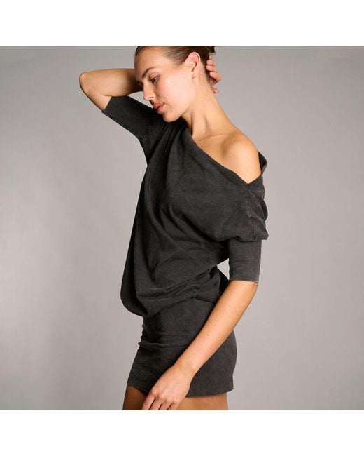 Love and Nostalgia Black Gabby Ballet Tee Dress