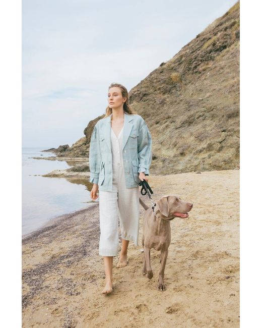 DOR Raw Luxury White Neutrals By The Lake Maggiore Linen Jumpsuit
