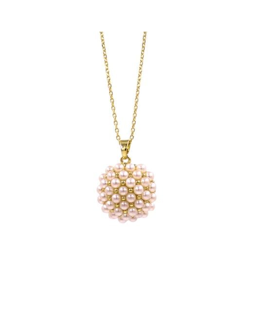 1610Istanbul Metallic Vintage Pearl Necklace