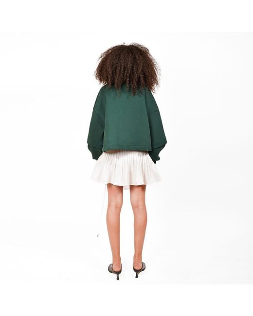 Ioana Ciolacu Green V-Neck Sweatshirt