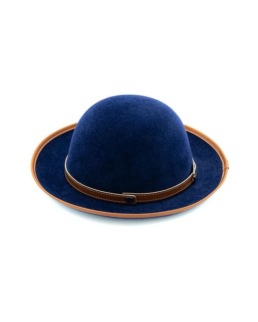 DORIA 1905 Blue Lapin Felt Rolling Hat for men