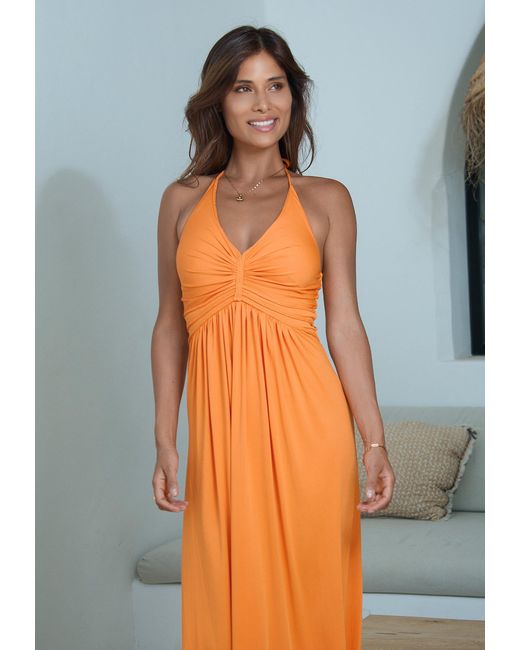 Chic by Lirette Orange Halter Dress Natural