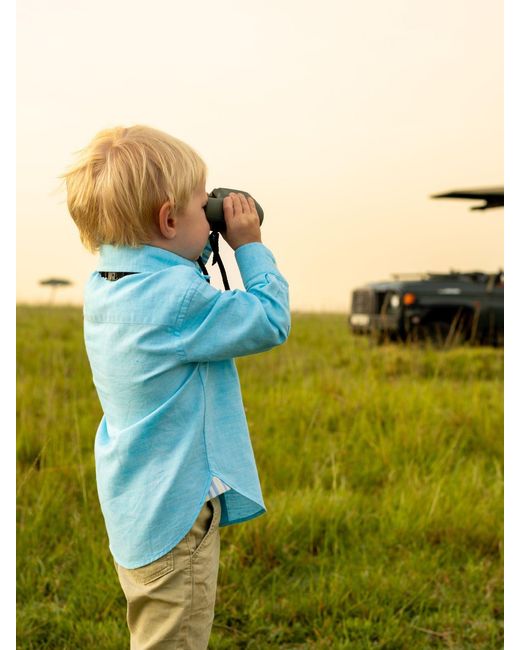 Koy Clothing Blue Boys Cotton Linen Shirt for men