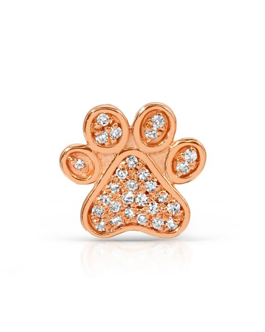 Maya Brenner Orange Pavé Charm Stud