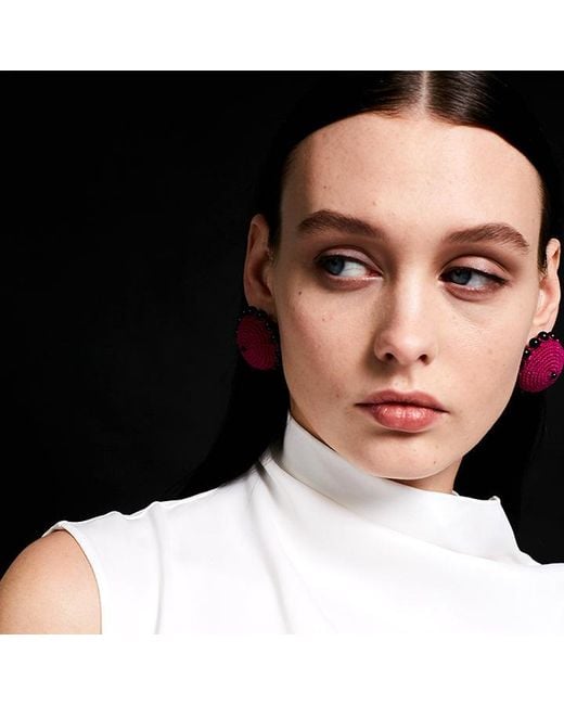 PINAR OZEVLAT Purple Dome Studs