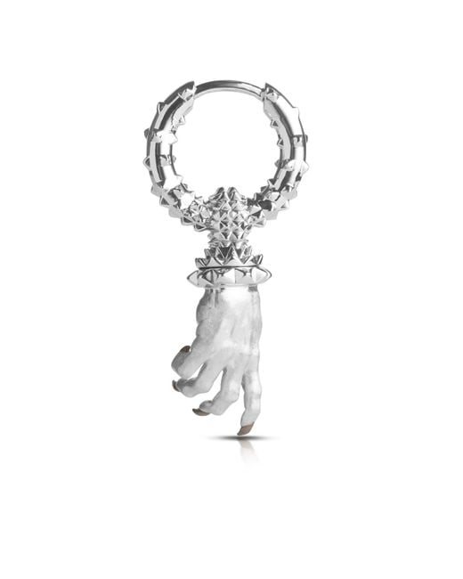 Kasun Metallic Hand Of The Protector Earrings for men