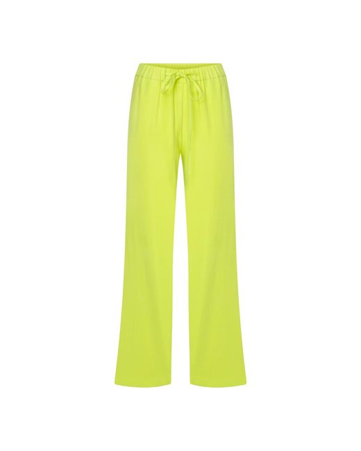 NAZLI CEREN Yellow Kyra Cropped Trousers