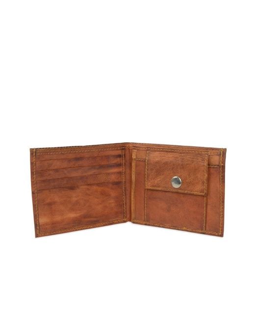 VIDA VIDA Brown Vida Vintage Leather Wallet for men