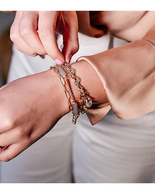 Loni Paul Jewelry Metallic Two Strand Moonstone Baguette Bracelet